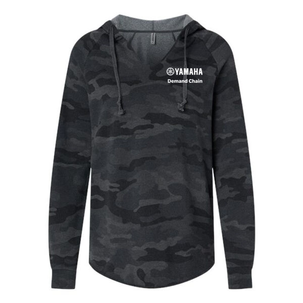 Independent Trading co. Women's lightweight California Wave Wash Hooded Sweatshirt - Printed Logo Thumbnail